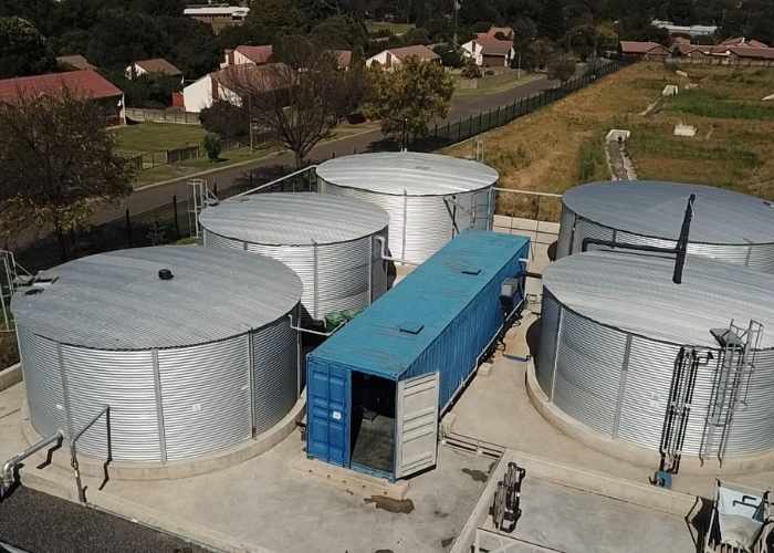 Steel tank wastewater treatment plant